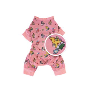 Pet Pajamas - Garden Gnomes Pink