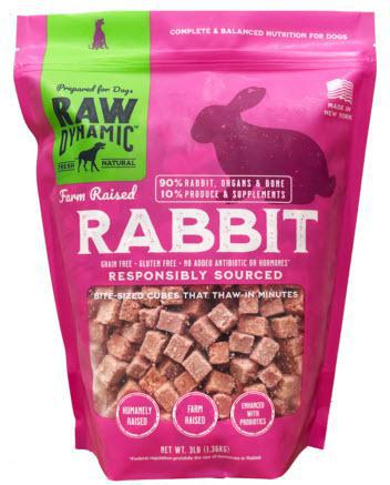 Raw Dynamic Frozen Dog Food Rabbit