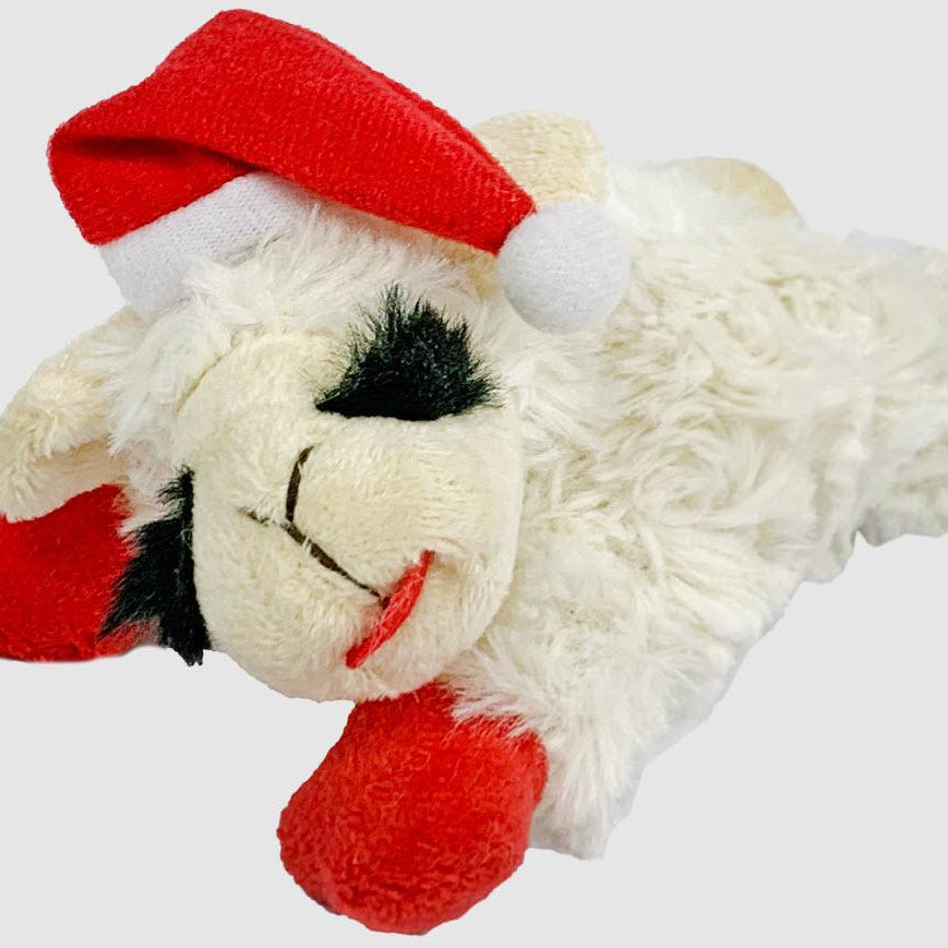 Lamb Chop w/ Santa Hat 6″ Dog Toy