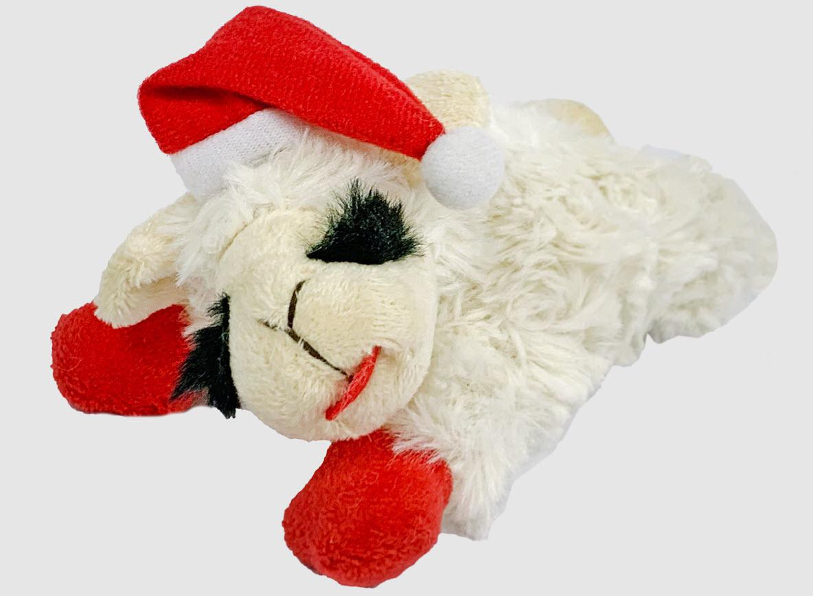 Lamb Chop w/ Santa Hat 6″ Dog Toy