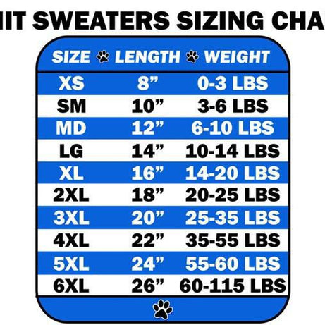 Pet Sweater (Assorted Colors)