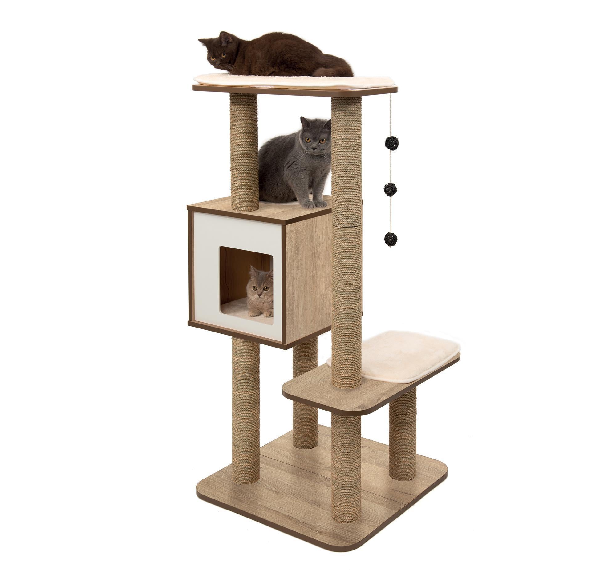 Catit Vesper Cat Furniture High Base Oak