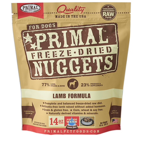 Primal Dog FD Nugget Lamb - Mr Mochas Pet Supplies