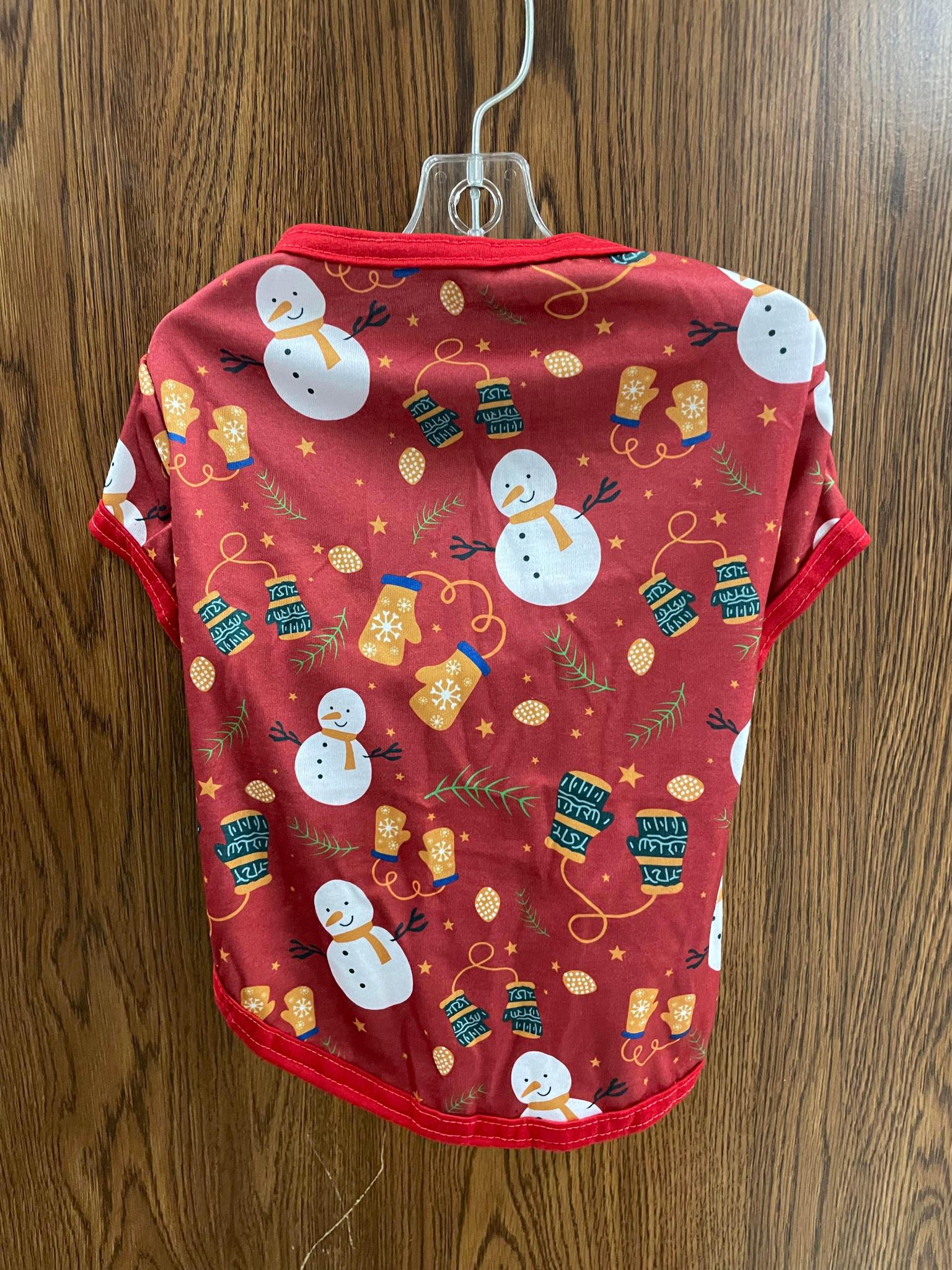 Snowman red pattern Tshirt