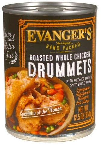 Evangers Super Premium Hand Packed Roasted Chicken Drumett Canned Dog Food - Mr Mochas Pet Supplies