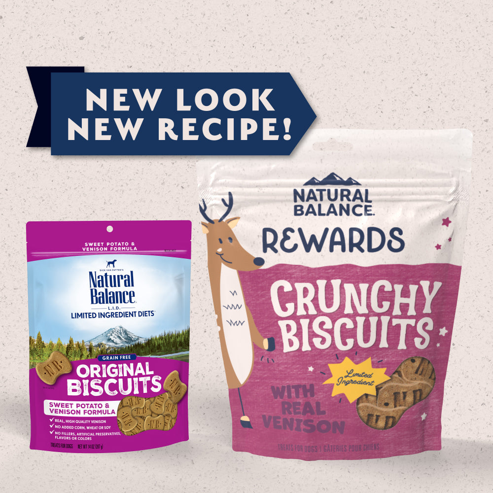 Natural Balance Rewards Crunchy Biscuits With Real Venison Dog Treats