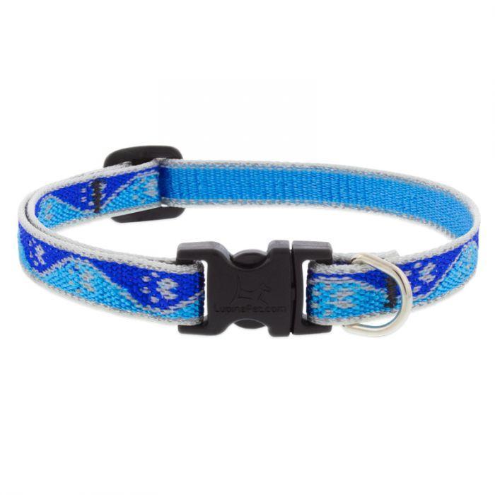 Lupine 1/2in Blue-Paws Adj Collar - Mr Mochas Pet Supplies