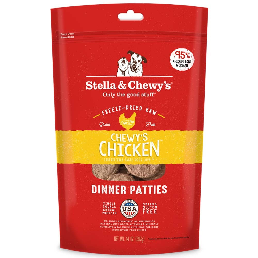 Stella & Chewy's Chewy's Chicken Grain Free Dinner Patties Freeze Dried Raw Dog Food - Mr Mochas Pet Supplies