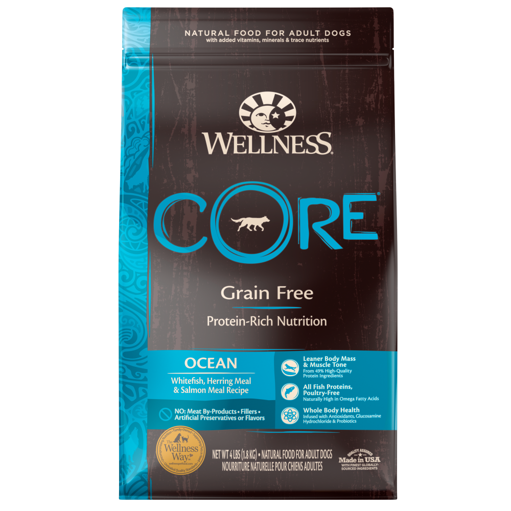 Wellness CORE Natural Grain Free Ocean Whitefish, Herring & Salmon Recipe Dry Dog Food - Mr Mochas Pet Supplies