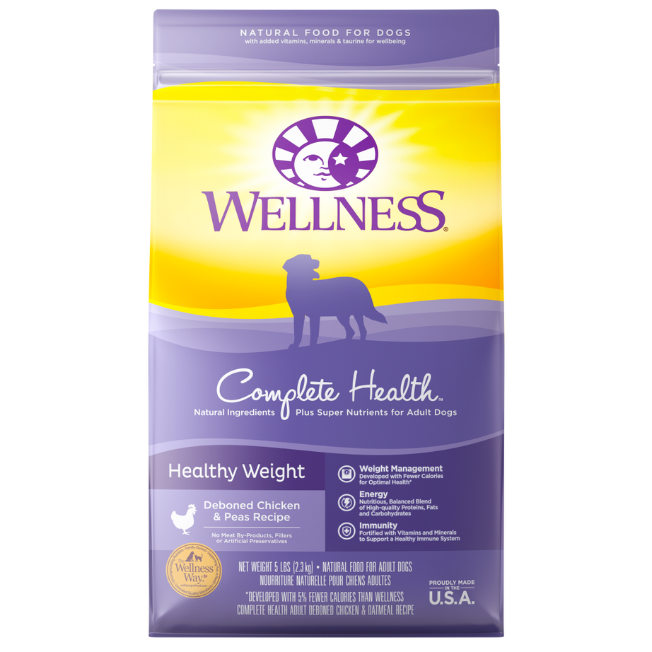 Wellness Complete Health Natural Healthy Weight Chicken and Peas Recipe Dry Dog Food - Mr Mochas Pet Supplies