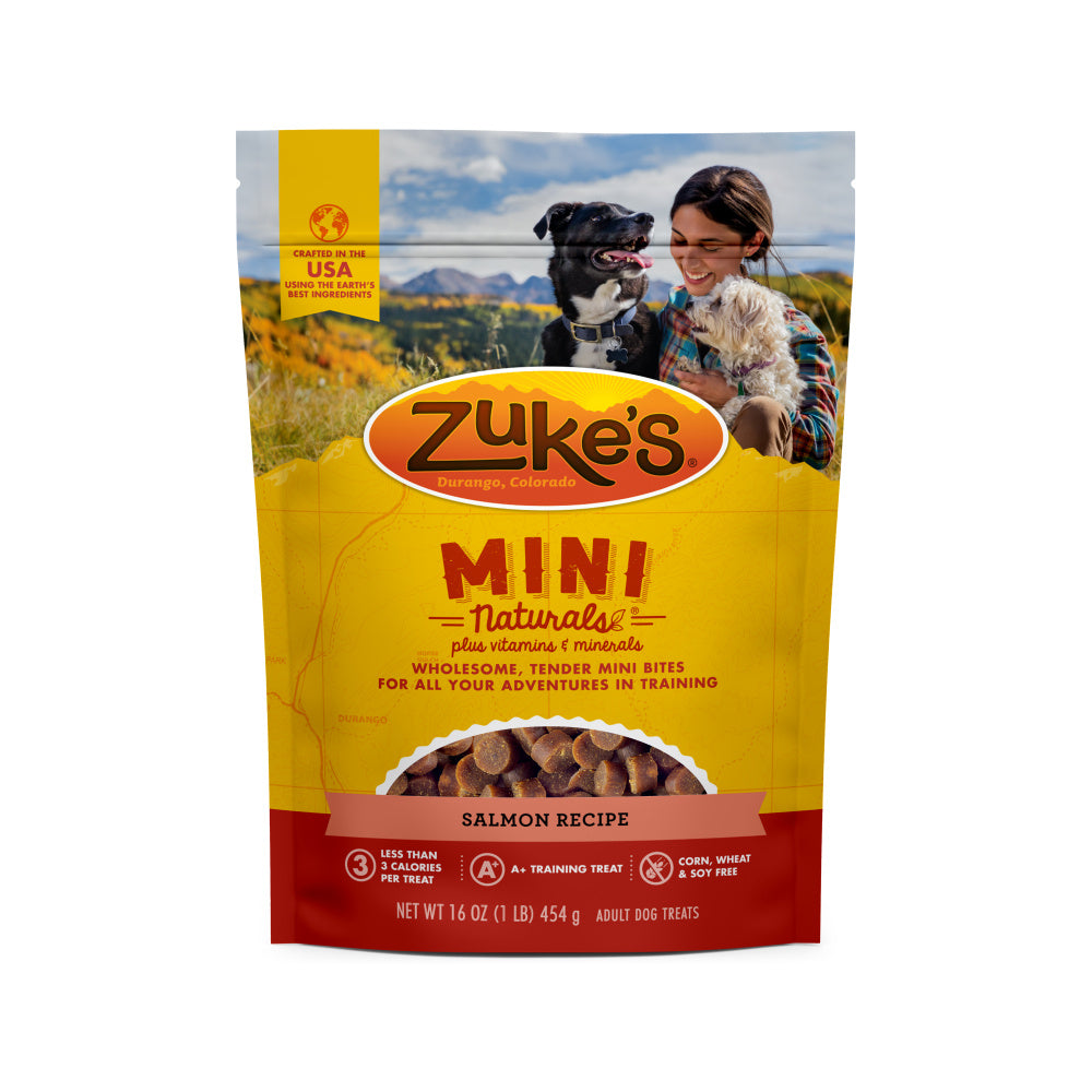 Zukes Salmon Mini Naturals Dog Treats - Mr Mochas Pet Supplies