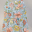 light cotton dress light green with multiple flowers