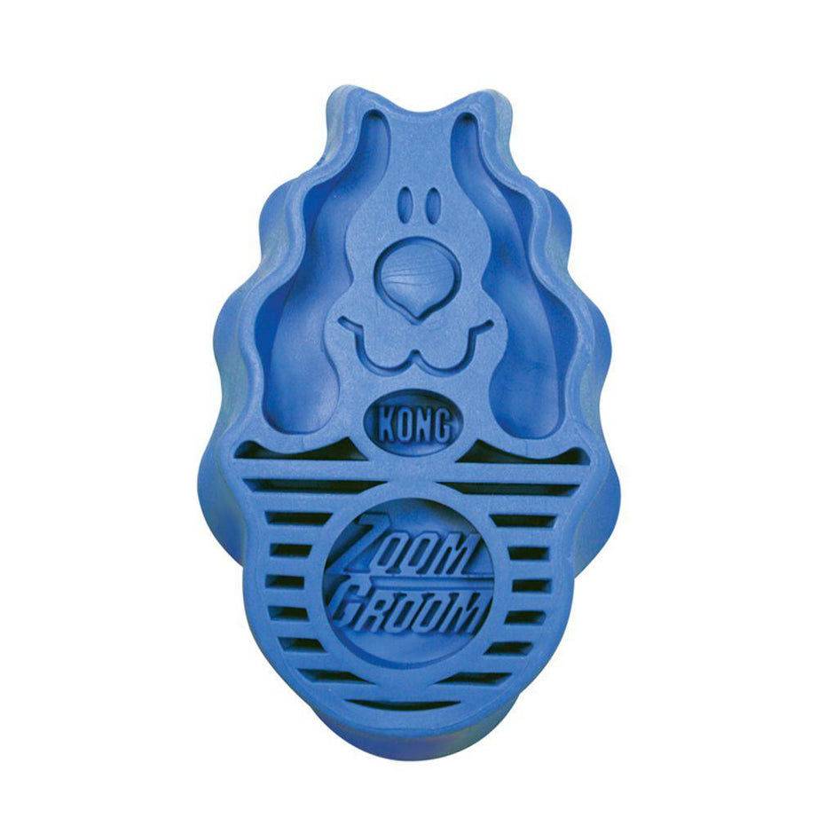 KONG Zoomgroom Rubber Dog Brush Boysenberry