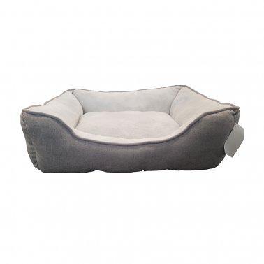 Petcrest Cuddler Bed for Dogs & Cats Gray 25" x 21"
