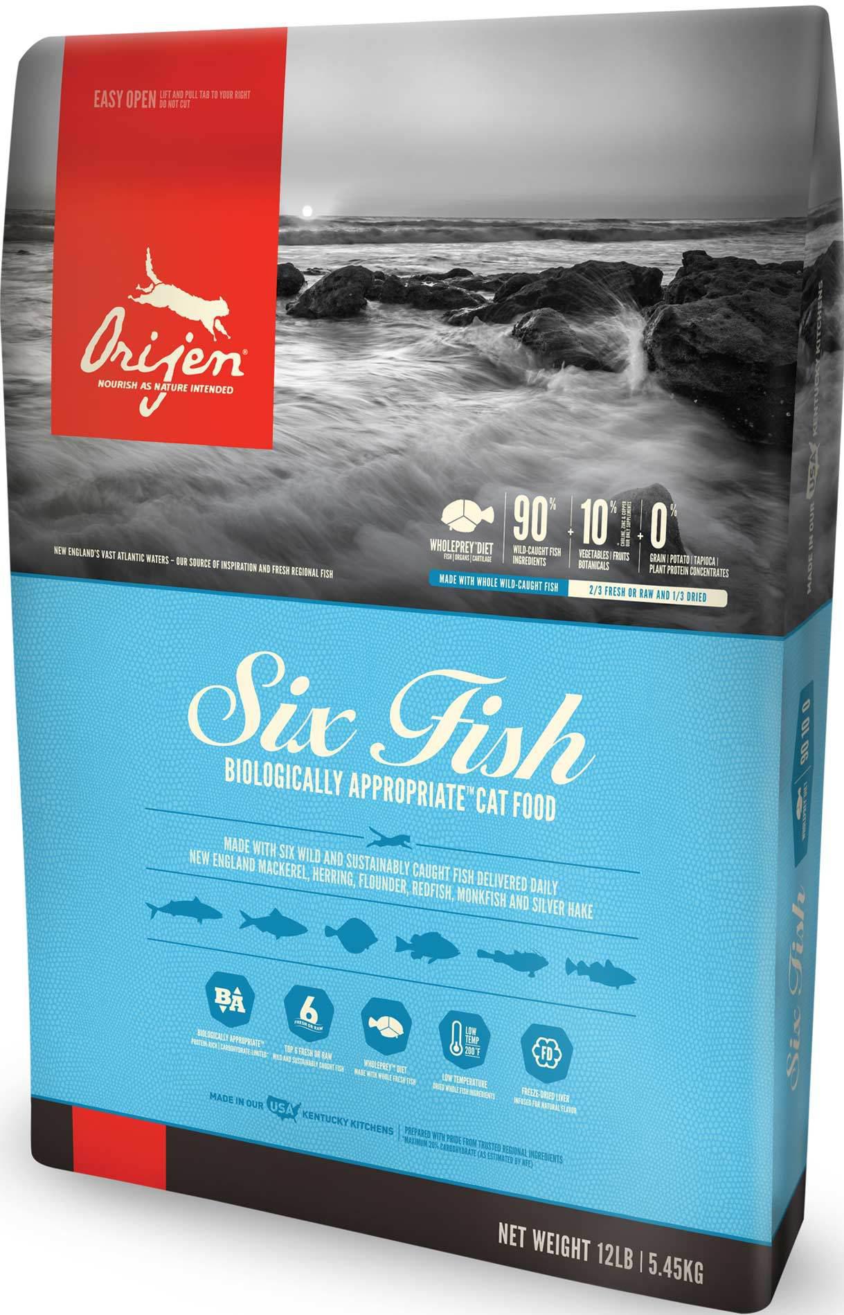 ORIJEN Six Fish Biologically Appropriate Cat Food - Mr Mochas Pet Supplies