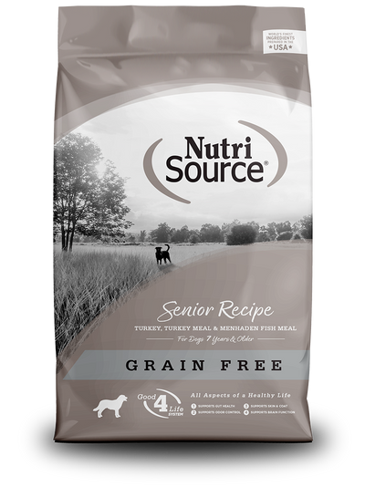 NutriSource Dog Senior Recipe Grain Free for Senior Dogs - Mr Mochas Pet Supplies