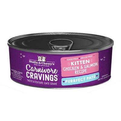 Stella & Chewys Can Pate Kitten Carnivore Cravings Chicken Salmon 2.8oz