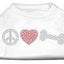 Peace Love Bone Rhinestone T-shirt - Mr Mochas Pet Supplies