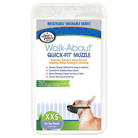 Four Paws Quick Fit Muzzle XXS - Mr Mochas Pet Supplies