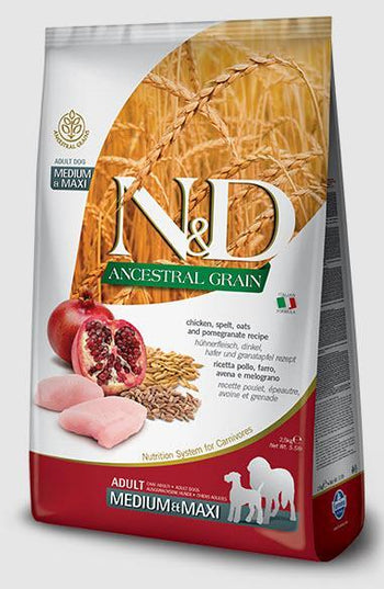Farmina Dog Dry ANCESTRAL GRAIN Chicken & Pomegranate Medium Maxi