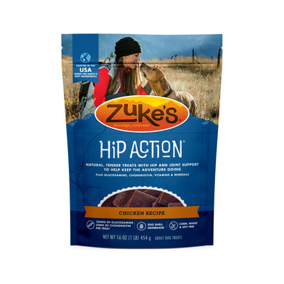 Zukes Hip Action Chicken Dog Treats with Glucosamine and Chondroitin - Mr Mochas Pet Supplies
