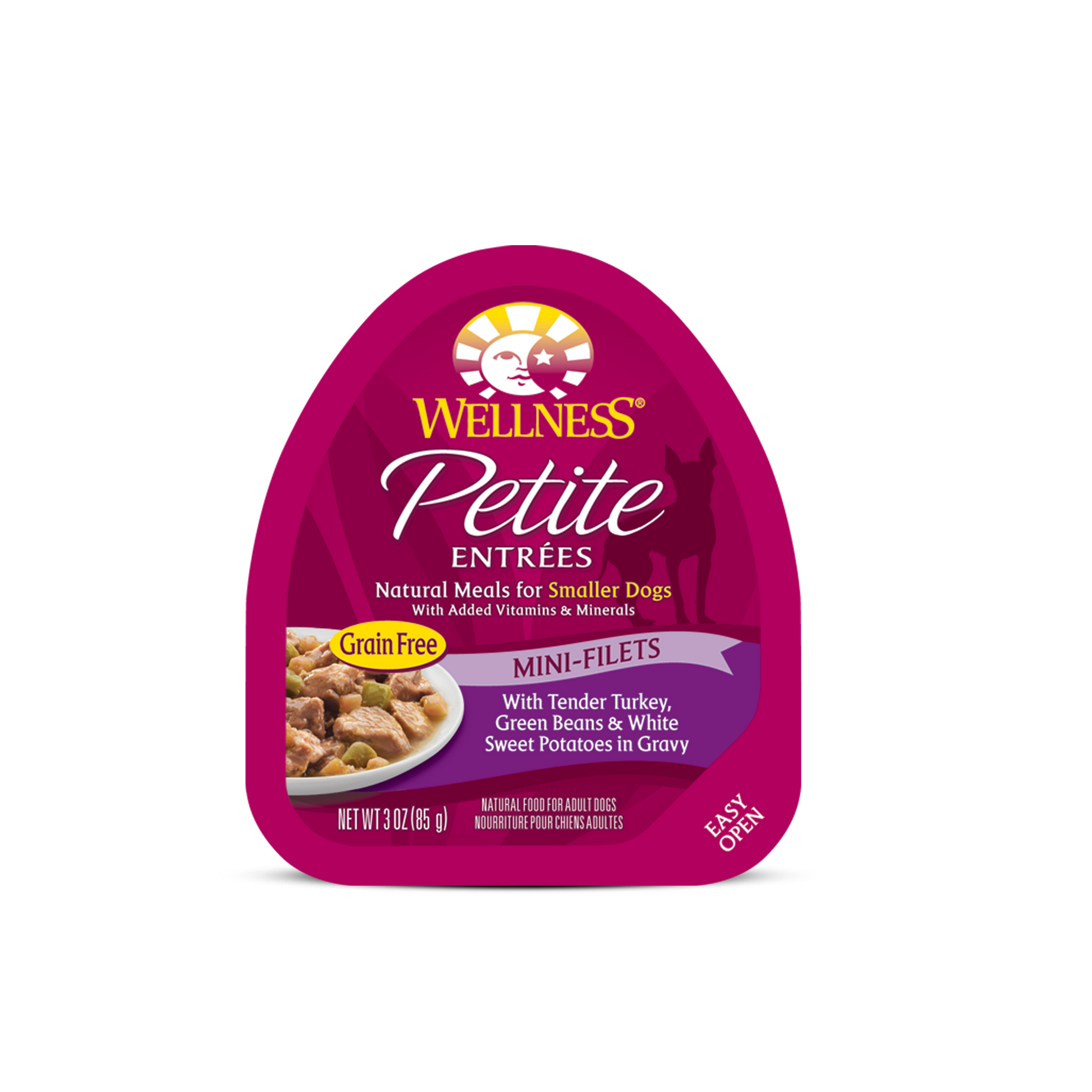 Wellness Small Breed Petite Entrees Mini-Filets Tender Turkey, Green Beans & White Sweet Potatoes in Gravy - Mr Mochas Pet Supplies