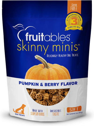 Fruitables Skinny Mini Pumpkin & Blueberry Dog Treats - Mr Mochas Pet Supplies