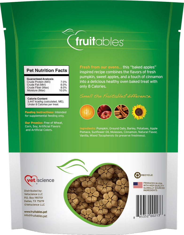 Fruitables Crunchy Pumpkin & Apple Dog Treats - Mr Mochas Pet Supplies