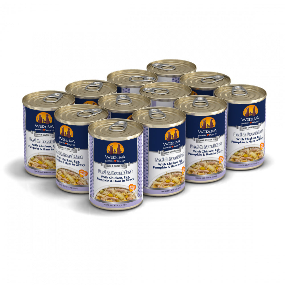 Weruva Bed & Breakfast with Chicken, Egg, Pumpkin & Ham in Gravy Canned Dog Food - Mr Mochas Pet Supplies