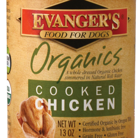 Evangers 100% Organic Cooked Chicken Canned Dog Food - Mr Mochas Pet Supplies