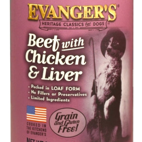 Evangers Classic Beef with Chicken And Liver Canned Dog Food - Mr Mochas Pet Supplies