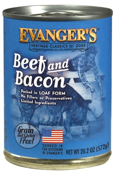 Evangers Classic Beef with Bacon Canned Dog Food - Mr Mochas Pet Supplies