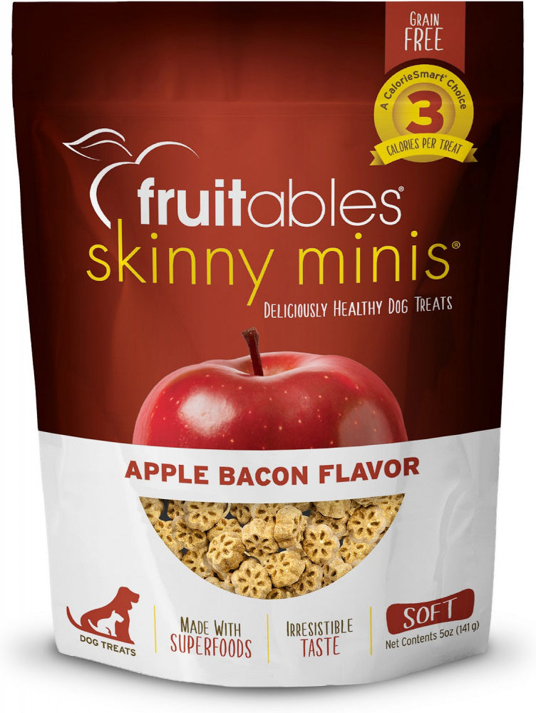 Fruitables Chewy Skinny Minis Apple Bacon Dog Treats - Mr Mochas Pet Supplies