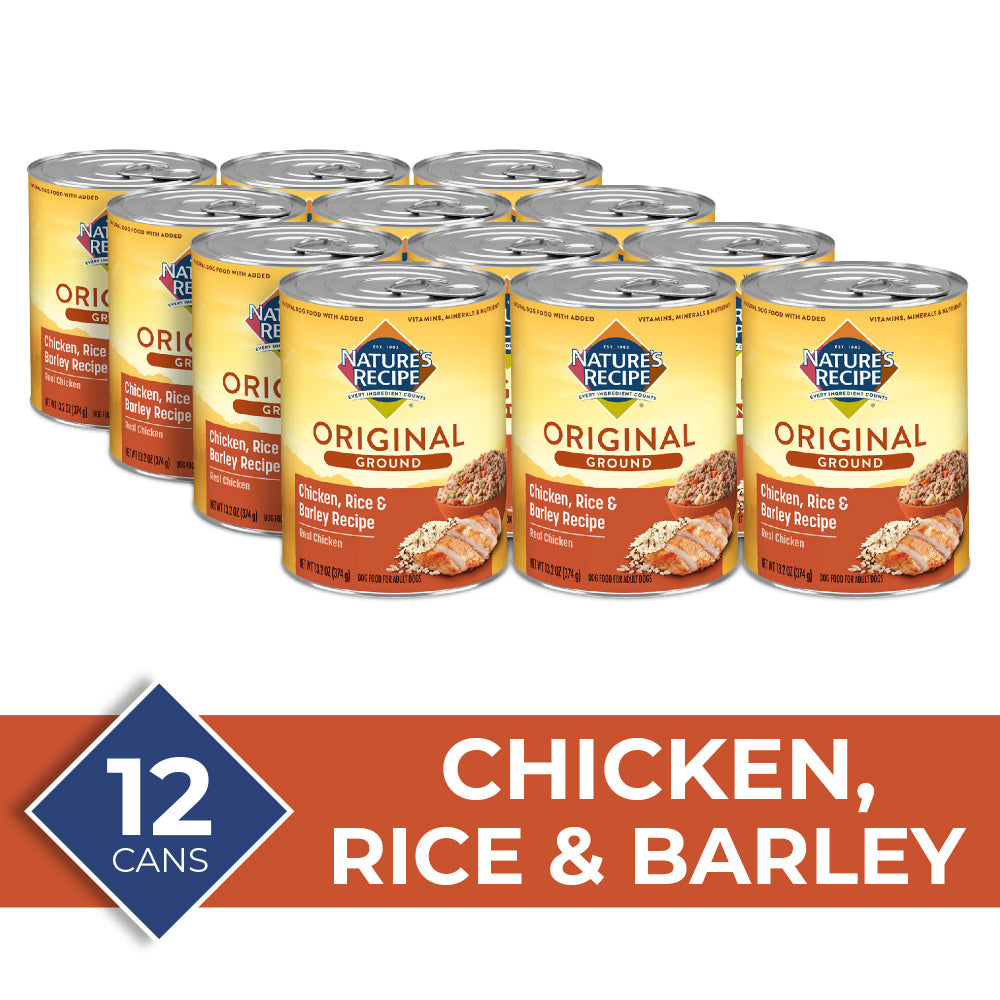 Nature's Recipe Easy to Digest Chicken Rice Barley Homestyle Ground Canned Dog Food - Mr Mochas Pet Supplies