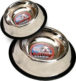 Loving Pets Ruff N Tuff Traditional No Tip Stainless Steel Pet Dishes - Mr Mochas Pet Supplies