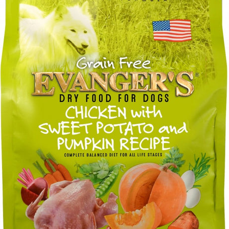 Evangers Grain Free Chicken Sweet Potato and Pumpkin Dry Dog Food - Mr Mochas Pet Supplies