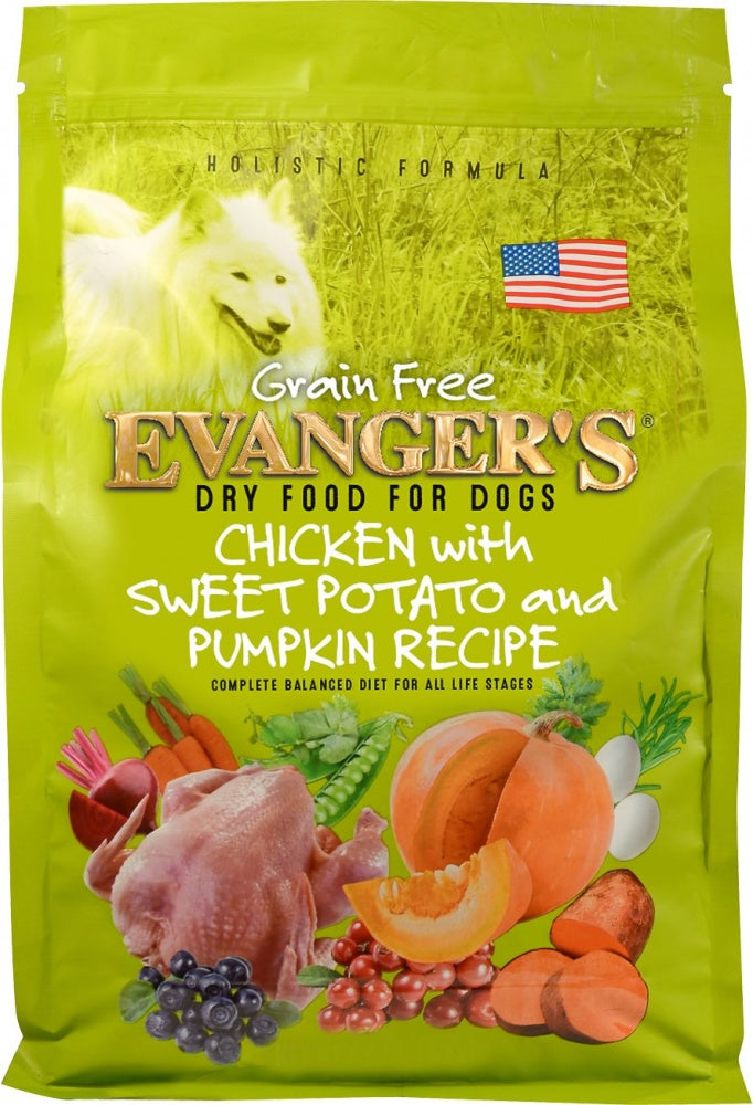 Evangers Grain Free Chicken Sweet Potato and Pumpkin Dry Dog Food - Mr Mochas Pet Supplies
