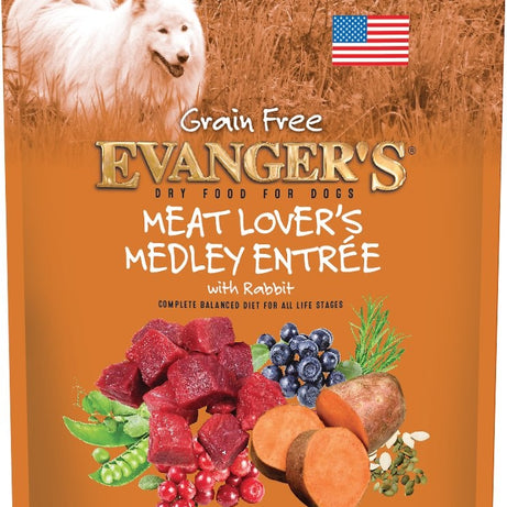 Evangers Grain Free Meat Lover's Medley with Rabbit Dry Dog Food - Mr Mochas Pet Supplies
