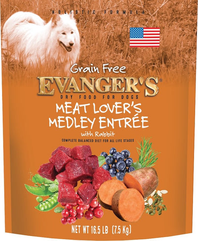 Evangers Grain Free Meat Lover's Medley with Rabbit Dry Dog Food - Mr Mochas Pet Supplies