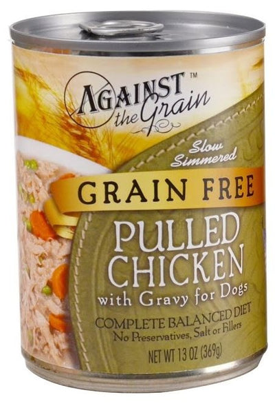 Against the Grain Pulled Chicken in Gravy Canned Dog Food - Mr Mochas Pet Supplies