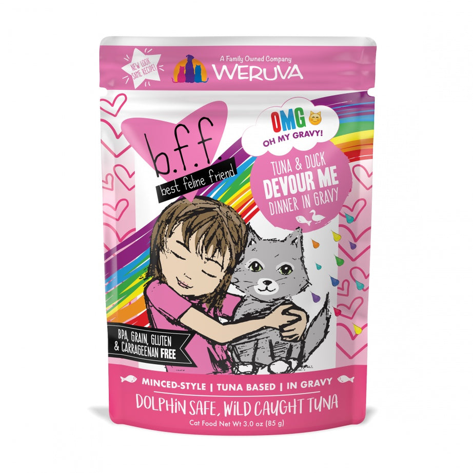 Weruva BFF Tuna & Duck Devour Me Pouches Wet Cat Food - Mr Mochas Pet Supplies