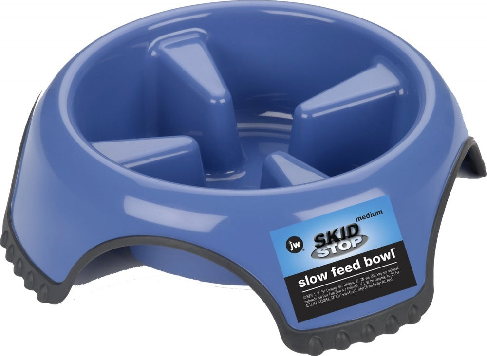 JW Pet Skid Stop Slow Feed Dog Bowls - Mr Mochas Pet Supplies