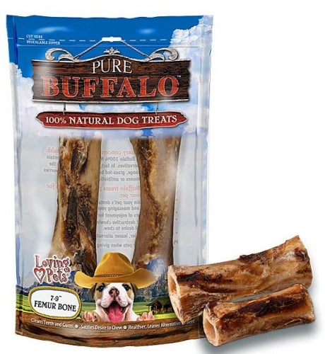 Pure Buffalo Meaty Femur Bone Dog Treats - Mr Mochas Pet Supplies