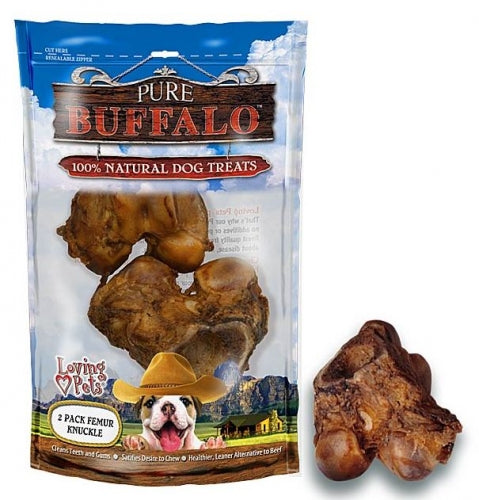 Pure Buffalo Meaty Femur Knuckle Dog Treats - Mr Mochas Pet Supplies