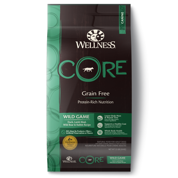 Wellness CORE Grain Free Natural Wild Game Duck, Turkey, Wild Boar and Rabbit Recipe Dry Dog Food - Mr Mochas Pet Supplies