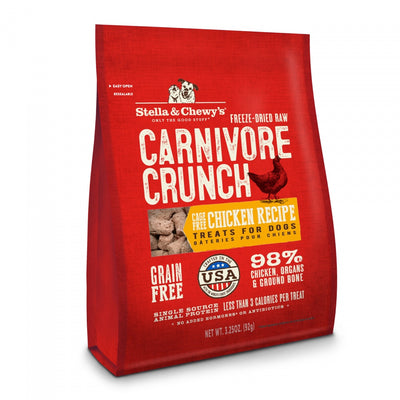 Stella & Chewy's Carnivore Crunch Grain Free Chicken Recipe Freeze Dried Raw Dog Treats - Mr Mochas Pet Supplies