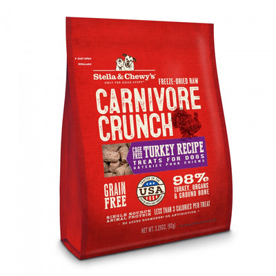 Stella & Chewy's Carnivore Crunch Grain Free Turkey Recipe Freeze Dried Raw Dog Treats - Mr Mochas Pet Supplies
