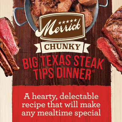 Merrick Grain Free Big Texas Steak Tips Dinner Canned Dog Food - Mr Mochas Pet Supplies
