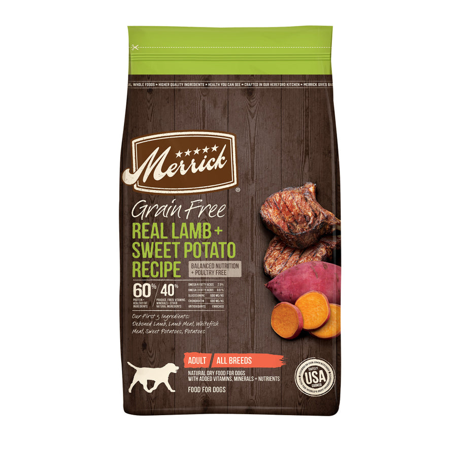 Merrick Grain Free Real Lamb & Sweet Potato Recipe Dry Dog Food - Mr Mochas Pet Supplies