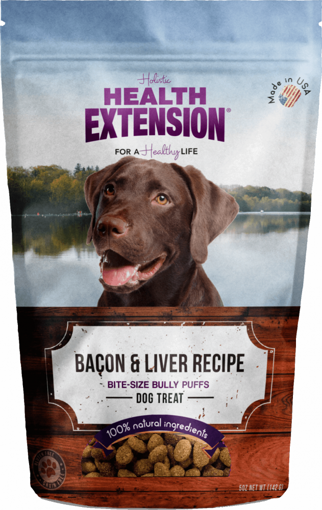 Health Extension Bully Puffs Bacon and Liver Dog Treats - Mr Mochas Pet Supplies